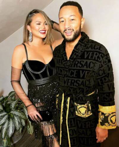 Vaughn Anthony Stephens's brother John Legend with his wife Chrissy Teigen